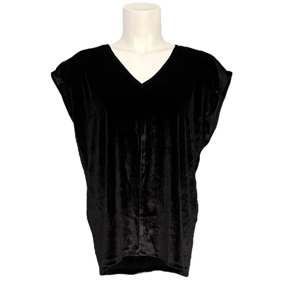 NWT 41 Hawthorn Women's Black Pullover Cap Short Sleeves Tee Shirts Size S